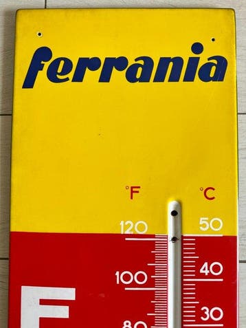 Geëmailleerde reclame-thermometer Zeldzaam Ferrania Film -