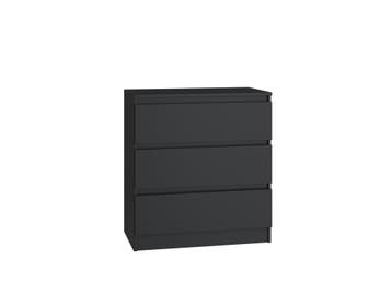 Ladekast 3 lades zwart Zwart (Slaapkamer), Huis en Inrichting, Kasten | Ladekasten, Verzenden, Nieuw, 50 tot 100 cm, 3 of 4 laden