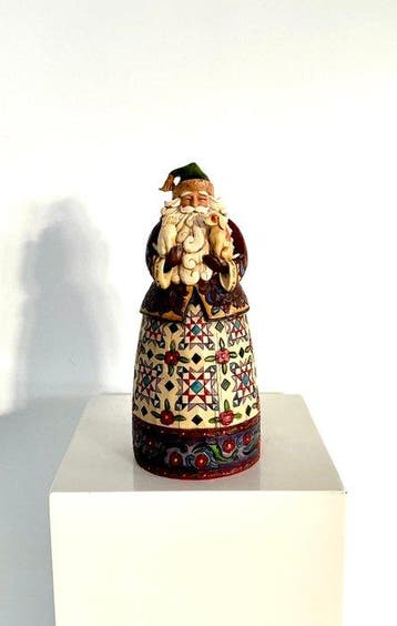 Jim Shore - Kerstbeeldje Enesco - Kerstman met zijn hond -, Diversen, Nieuw