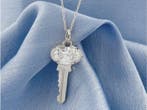 Ketting met hanger - 14 karaat Witgoud - 2.01ct. tw. Diamant