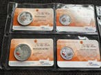 Nederland. Coincards Grootmeesters der Lage Landen (12x), Postzegels en Munten