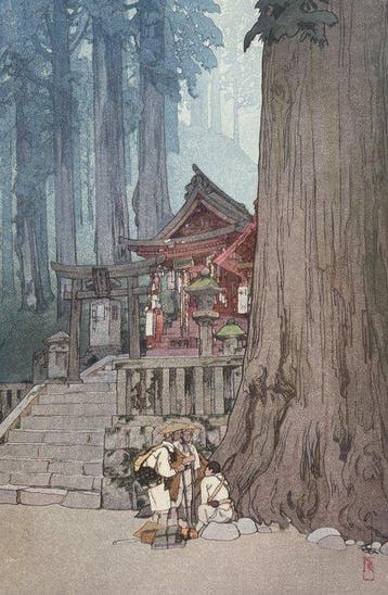 Misty Day in Nikko - Hiroshi Yoshida (1876-1950) - Japan