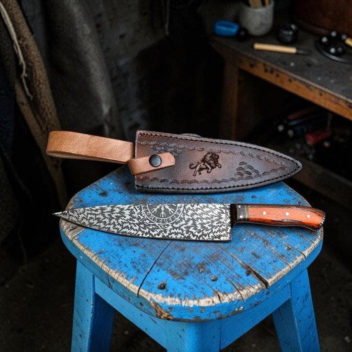 Keukenmes - Chefs knife - Japanse stijl professioneel, Antiek en Kunst, Antiek | Keukengerei