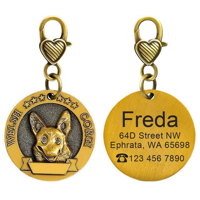 Hondenpenning Welsh corgi Pembroke, Collections, Collections Autre, Envoi
