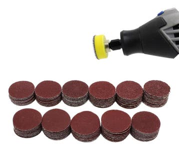 Set van 25 mm houder, 99 schuurschijfjes (K40-7000, 2 adapt, Verzenden