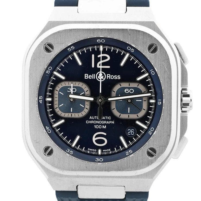 Bell & Ross - BR 05 Chronograph - BR05C-BU-ST/SRB - Homme -, Handtassen en Accessoires, Horloges | Heren