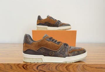 Louis Vuitton - LV Trainer Brown Suede Monogram - Sneakers -
