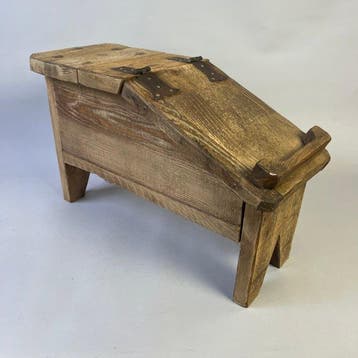 Decoratief ornament - Rustic Shoeshine bench with storage -