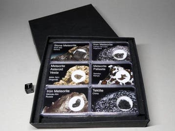 Meteorietencollectie - 5 meteorieten + 1 tektiet - starter -, Verzamelen, Mineralen en Fossielen