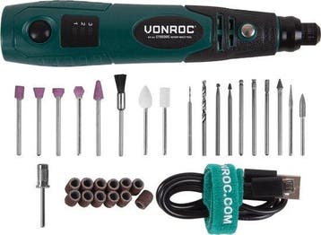 2dekans | VONROC Roterende Multitool – 4V – Incl. 31-delige, Ophalen of Verzenden, Nieuw