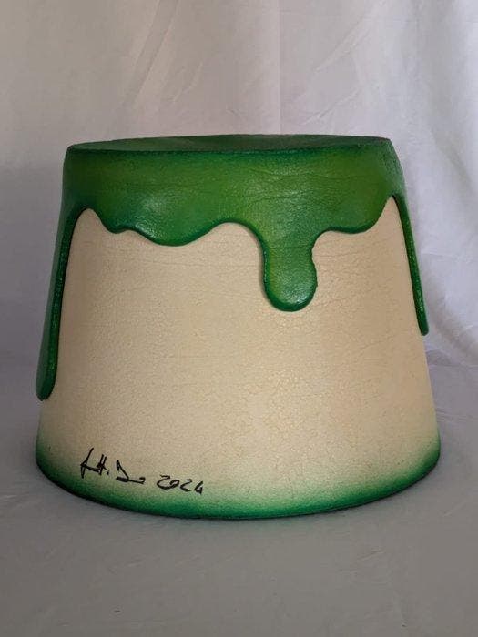 G-Experience - Diego Gugliermetto - Poef - big eat creme -, Antiquités & Art, Antiquités | Meubles | Chaises & Canapés