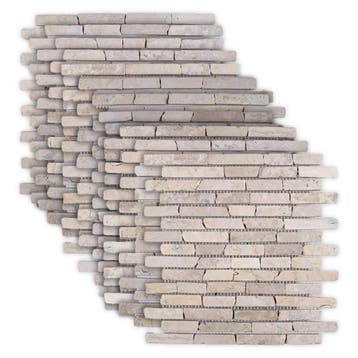 vidaXL Mozaïektegels Crèmekleurig 30 x 30 cm Marmer, Verzenden, Nieuw