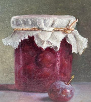 Hans Habraken (1946) - Pruimen in een Weckpot, Antiek en Kunst