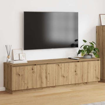 vidaXL TV Kast 180 x 38 x 49 cm Artisan Eiken Bewerkt hout, Verzenden