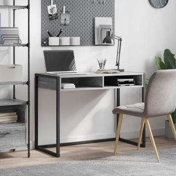 vidaXL Bureau Grijs Sonoma Bewerkt hout 100 x 50 x 75 cm, Verzenden