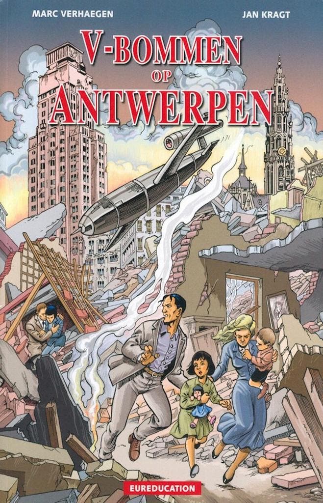 V-bommen op Antwerpen / V-BOMMEN OVER ANTWERPEN, Boeken, Stripverhalen, Zo goed als nieuw, Verzenden