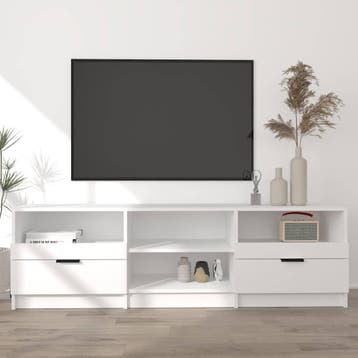 vidaXL Tv-meubel 150x33,5x45 cm bewerkt hout wit, Verzenden, Nieuw