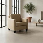 Leren fauteuil Smart - Massif Safari (taupe/grijs) - Poten, Nieuw, Ophalen of Verzenden, Bohemian, Eigentijds, Modern, Retro, 50 tot 75 cm
