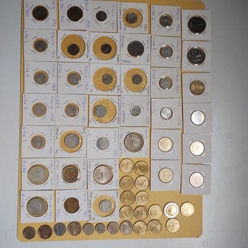 Italië, Republiek Lotto monete miste incluse 2 x 500 lire