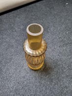 Plafondlamp met lampenkap - Koper, Glas, Metaal - Antieke