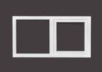 PVC raam draaikiep-vast b150xh80 cm Wit, 80 tot 120 cm, Nieuw, Ophalen of Verzenden, Dubbelglas