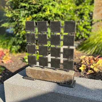 MO69 - Sculpture, EIS-16 - 37 cm - Acier et Béton - 2025