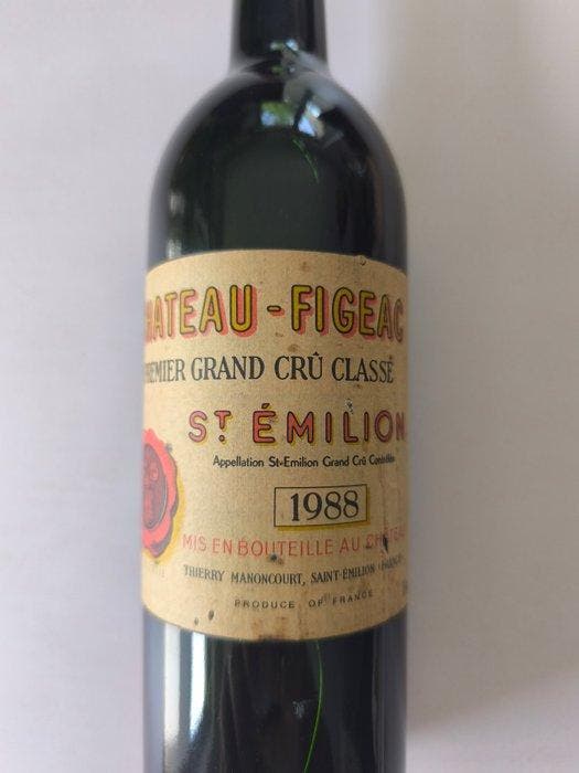 1988 Chateau-Figeac - Saint-Émilion 1er Grand Cru Classé - 1, Verzamelen, Wijnen