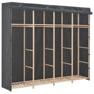 vidaXL Kledingkast 200x40x170 cm stof grijs, Verzenden, Nieuw