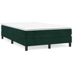 vidaXL Boxspring met matras fluweel donkergroen 120x190 cm, Verzenden, Nieuw