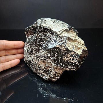 puimsteenachtig obsidiaan Ruw - Hoogte: 14 cm - Breedte: 12