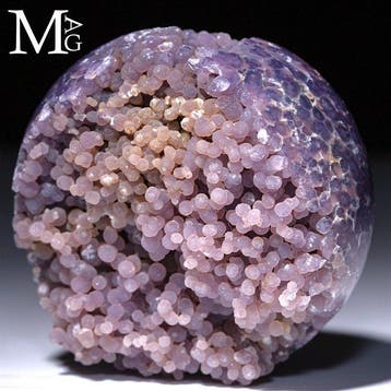 Exceptionnelle agate raisin violette profonde avec des