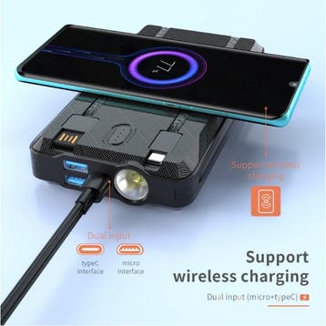 Qi Draadloze Solar Powerbank met 2 Poorten 80.000mAh -, Verzenden, Nieuw, Allpowers