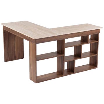 Evila Bureau - Beige/Houtkleurig - Nieuw/Ongebruikt -, Verzenden, Nieuw