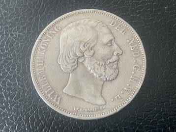 Nederland. Willem III. 2 1/2 Gulden 1871 (Zonder, Timbres & Monnaies