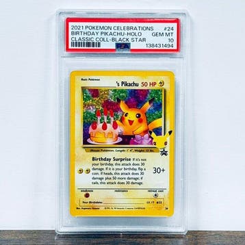 Pokémon Graded card - Birthday Pikachu Holo 24 – Pokémon -, Nieuw