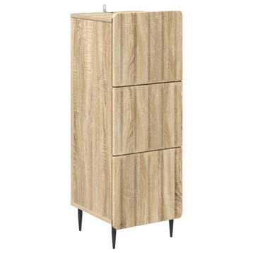 vidaXL Ladekast Sonoma Eiken 33 x 34,5 x 92 cm Bewerkt hout, Verzenden, Nieuw
