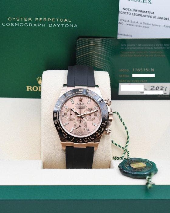 Rolex - Daytona - 116515LN Sundust Baguette - Unisex - 2021, Handtassen en Accessoires, Horloges | Heren