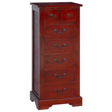 Ladekast Mahonie - 7 Lades | Retour Deal | 59% korting, Huis en Inrichting, Minder dan 50 cm, Gebruikt, 5 laden of meer, Verzenden