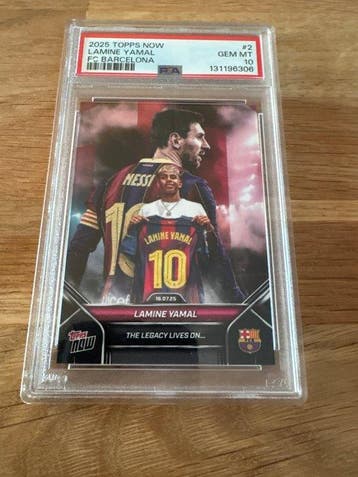 2025 Topps Topps Now Lamine Yamal #2 Graded card, Carte