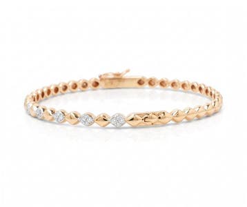 Armband - 14 karaat Geel goud - 0.37ct. tw. Diamant, Nieuw