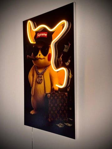 LEDMansion - Electric Drip V.1. - 30x45cm - LED-wandkunst -