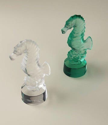 Lalique - Sculpture, Lalique Seahorse (Hippocampe) - 10 cm -, Antiquités & Art