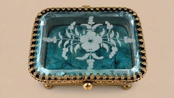 Doos - Messing, Glas - Napoléon III