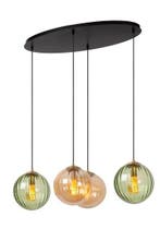 Hanglamp Lucide MONSARAZ -  - 4xE27 - Groen -, Huis en Inrichting, Lampen | Hanglampen, Verzenden, Nieuw