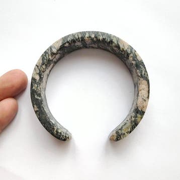 Oude Birmese/Siamees Jasper Bangle - 85 mm