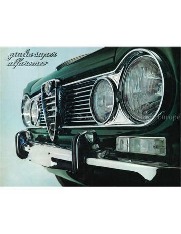 1965 ALFA ROMEO GIULIA SUPER BROCHURE ENGELS, Ophalen of Verzenden