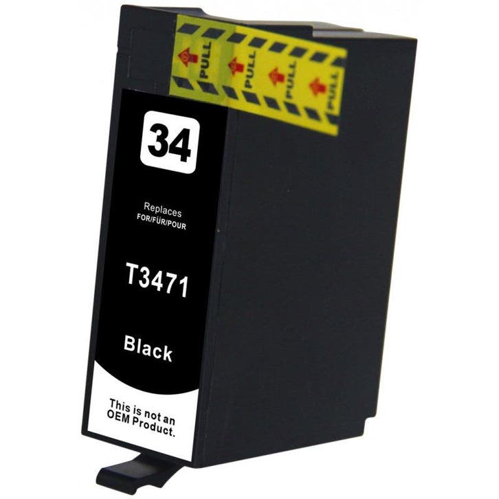 Huis-Merk  EPSON 34XL T3471 Black 33ml 247print, Computers en Software, Printerbenodigdheden, Nieuw, Verzenden