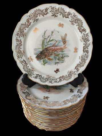 ULIM Limoges - Service de table pour 12 (13) - Porcelaine -, Antiquités & Art