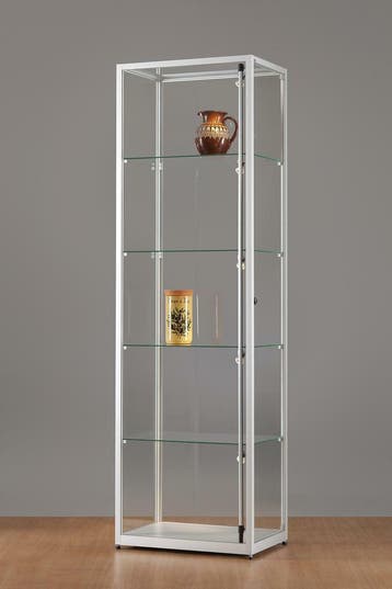 *TIP*  Luxe vitrinekast aluminium 60 cm met draaideur, Ophalen of Verzenden
