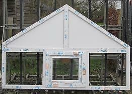 pvc raam , chassis van 236 x 84 - 158  wit, Kunststof, Nieuw, Ophalen of Verzenden, 150 tot 225 cm